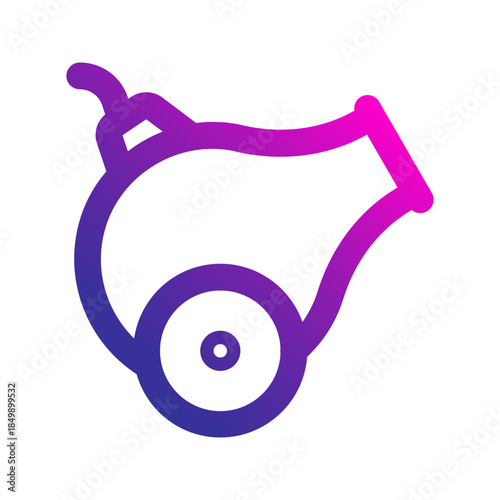 cannon line gradient icon