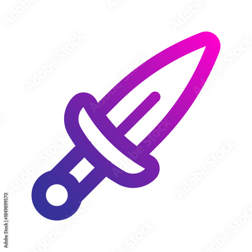 dagger line gradient icon
