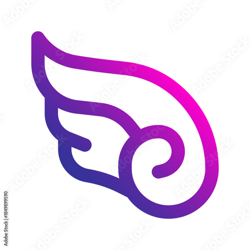 feather line gradient icon