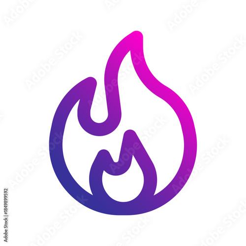 fire line gradient icon
