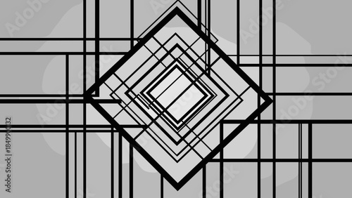 Geometric Diamond Shapes in Grid Pattern.