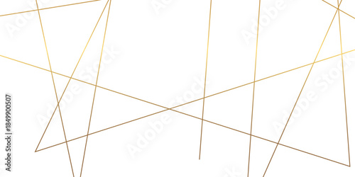 Golden abstract geometric line pattern on white background featuring intersecting metallic stripes, elegant chaos, and a modern minimalist luxury vector aesthetic