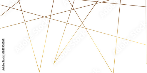 Golden abstract geometric line pattern on white background featuring intersecting metallic stripes, elegant chaos, and a modern minimalist luxury vector aesthetic