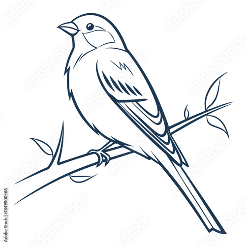Bird perched on branch