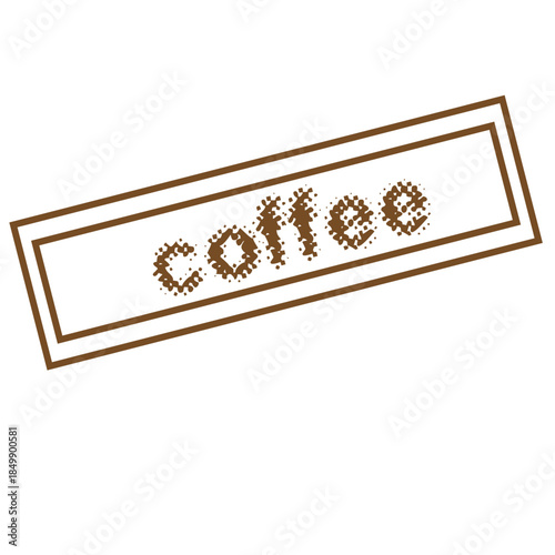Coffee rubber stamp design