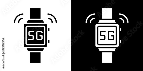 Smartwatch Icon Set White Style Collection