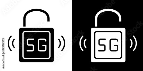 Unlock Icon Set White Style Collection