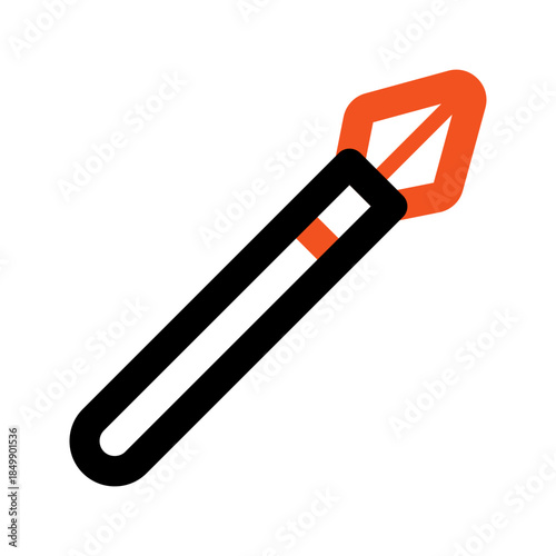 spear outline color icon