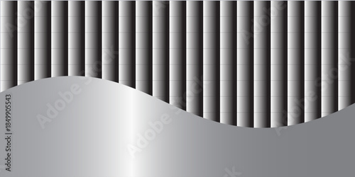 Metal textured steel background. Perforated metal sheet. Vector