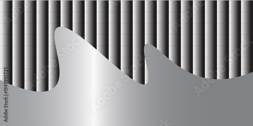 Metal textured steel background. Perforated metal sheet. Vector