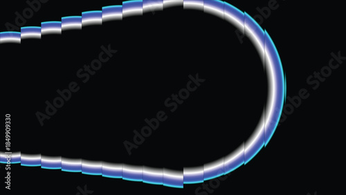 abstract light blue, dark blue and white line type design in dark black gradient type background with place for text 