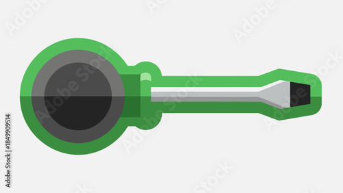 Green Digital Camera Lens with Handle.