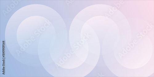 Soft Gradient Abstract Background With Interlocking Circles in Blue and Pink Tones