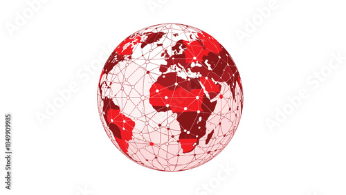 Global network connections illustrate worldwide communication and data exchange, representing interconnectedness and digital relationships.