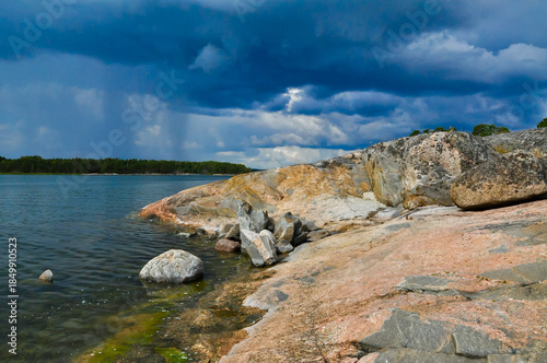 Change in weather in the archipelago in Finland