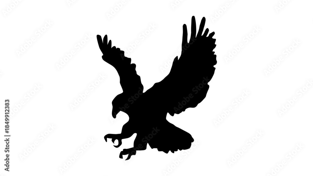 Obraz premium vector silhouette of eagle