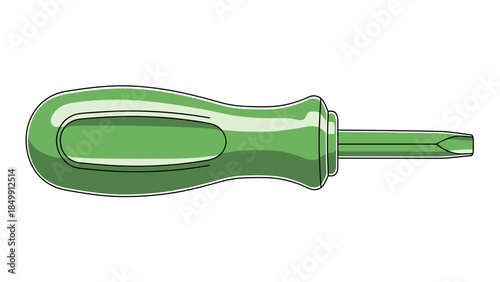 Green Screwdriver Tool with Handle 2.
