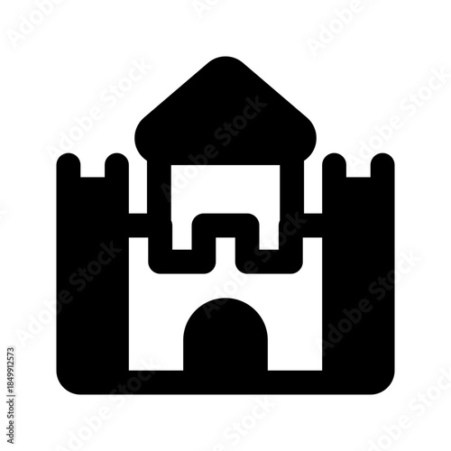 castle solid line icon