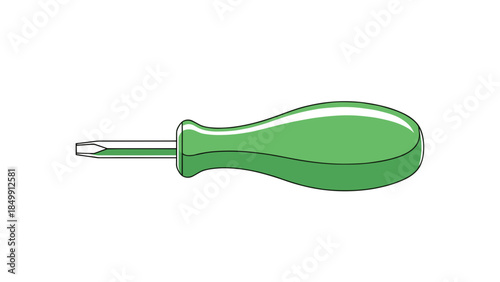 Green Screwdriver with Ergonomic Handle Design 1.