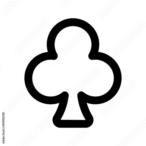 club solid line icon