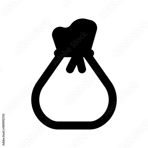 money bag solid line icon