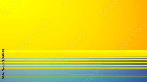 Abstract yellow and blue gradient background with horizontal stripes