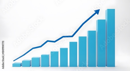 A simple illustration of a business growth chart with an upward arrow showing financial success and progress Free Download A simple illustration of a business growth chart with an upward arrow showing financial success and progress - GFXLoad