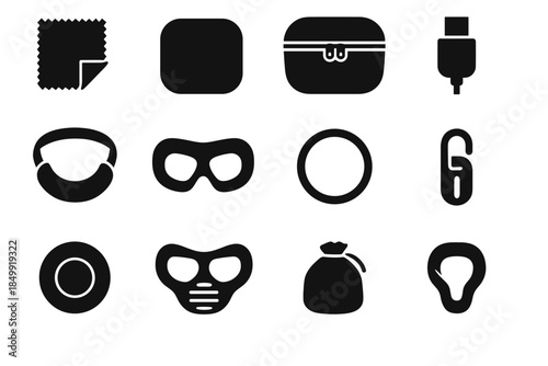 Icon cover accessories cloth cable icons management vr ear microfiber cushion faceplate