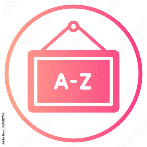 alphabet gradient icon