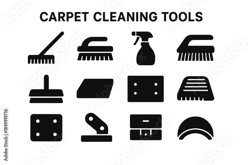 Tools icon slab pad arc cleaning vector carpet panel strip dome grip