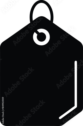 Price Tag Icon Black Vector silhouette