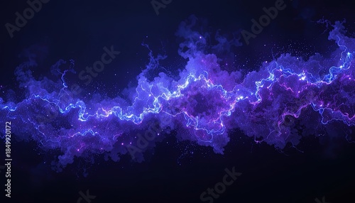 Stunning cosmic cloudscape with vibrant blue and purple energy, perfect for futuristic designs, sci-fi visuals, and dynamic abstract backgrounds
