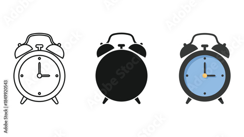 Alarm Clocks in Various Design Styles