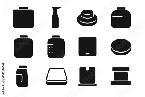 Grip spout plate icon water fill vector removable base tank band