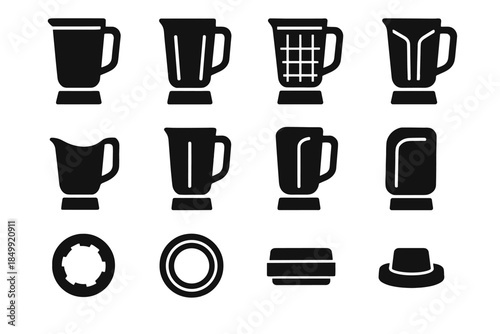 Panel inner vector bottom blender jar arc plate handle cavity icon