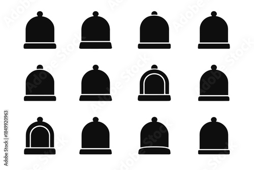 Bell arc icon stabilizer edge support modern rim vector slab arch dome