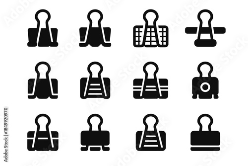 Vector plate pinch clips hanger clip slab icon panel stabilizer iron support