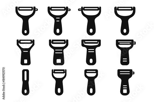 Slot vector peeler vegetable guard blade bar edge tile icons stabilizer icon