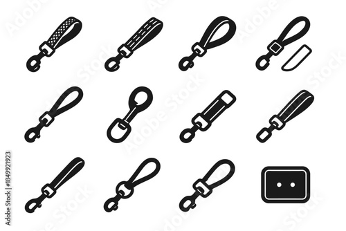 Vector slab edge leash stabilizer support icon band grip woven pet frame