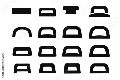 Rounded handle contour stabilizer side icon vector pad rice slab arc cooker