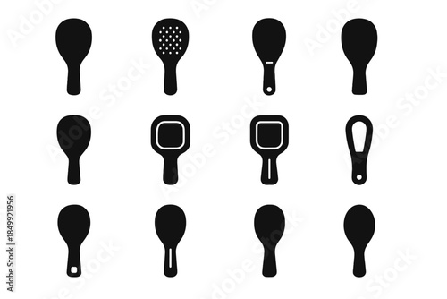 Tile scoop contour vector rice arc icon cooker stabilizer pad slab