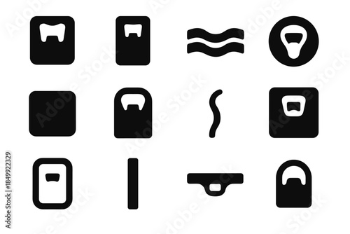 Vector accessory spare modern contour hook opener arc cavity icon icons stabilizer