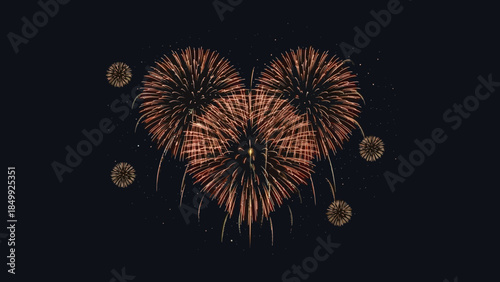 Fireworks exploding in night sky