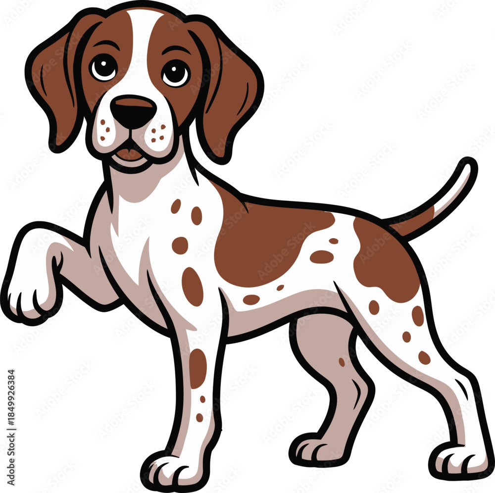 custom made wallpaper toronto digitalCute cartoon a illustrator vector English Pointer