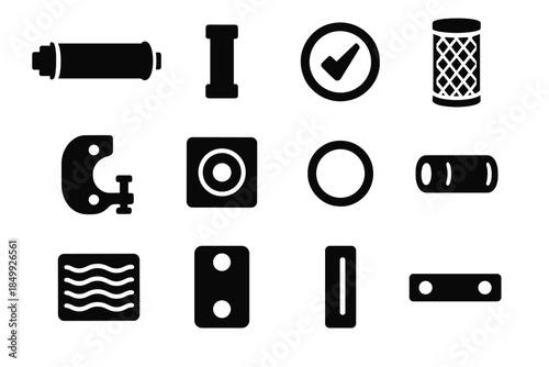 Purification gear flow connector vector tube icon valve tile vent icons drain