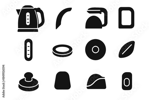 Kettle hinged ridge dome line arc vector spout icon icons electric nub