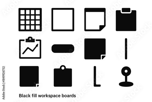 Loop sticky board thin vector corner icons workspace foot surface panel icon