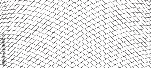 Black metal mesh seamless pattern vector illustration. Metal grid pattern. Silhouette Steel wire Chain link Fence Pattern. Wire mesh fence isolated on white background