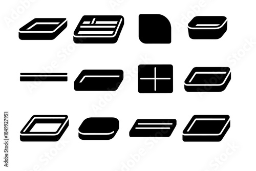 Desk organizers bottom compartment structured drawer organizer stabilizer base icon vector rounded