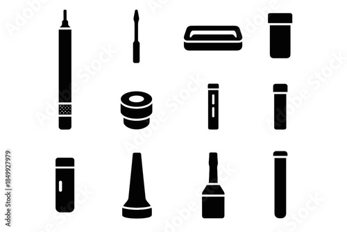 Vector tail finger stand zone icon ring precision organizer icons driver bit